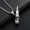 Chains Koaem Personality Punk Stainless Steel Skull Necklace For Men Pendant Luxury Jewelry Gift