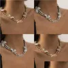 Sautoirs Brillant Rinestone Papillon Collier Ras Du Cou Mignon Ange Lettre Chunky Cristal Collier Femmes Bijoux Cadeau Drop Delivery 2022 Cou Dhgre