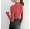 Women's Sweaters Ring Half Zipper High Neck Bottoming Shirt Women Self-cultivation Wild Chest Sweater Pullover Long-sleeved 9031003