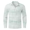 Casual shirts voor heren LED -shirt met gewoon T voor mannen Bulk herfst Winter enkele lange mouwen herenhuls met lange mouwen