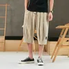 Pantaloncini da uomo pantaloni harem estivi più size uomini corti jogger in stile cinese lunghipli casual capri caprista capris 8xl g221012