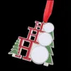 Kerstdecoraties UPS Sublimatie Wit Blank metalen Kerstdecoraties Warmtoverdracht Kerstman Hanger Diy Tree Ornamenten Gi OT7er