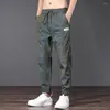 Men's Pants Thin Stylish Hip Lift Ankle Tied Cargo Summer Color Changing For School