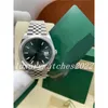 Watch Super Quality Watch V5 Green Dial Luminous 41 مم الرئيس Stee STEY ASIA 2813 حركة ساعة الاغتصاب الميكانيكية