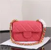 Sacs de bacs pour femmes chaîne rose en cuir authentique en cuir à la mode vintage de sacs de Noël pour un sac de mode de famille