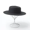 Berets Autumn And Winter Fashion Simple Ring Flat Woolen Top Hat Ladies Concave Shape Travel Felt