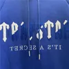 Luvtröjor herr Tröjor Blå Trapstar Hoodie Herr Dam 1 1 Toppversion Handduk Broderad Pullover Cloes G221011