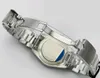 Herenmechanische horloge 904L Zilverstalen wijzerplaat Dubbele kleur Keramische rand 41 mm2813 Super beweging Automatische wikkeling saffier Mirror Leisure Luxury horloge