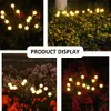 Noel Dekorasyonları Güneş Led Işık Açık Bahçe Dekorasyon Manzarası S Havai Fişek Firefly S Çim Dekor 221013
