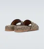 22ss canvas dia's mode slippers sport zwembad rubberen loafers met doos en stofzakken