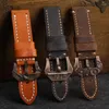 Assista Bandas Bandas de couro de primeira camada feitas à mão, adequado para Pam111 441 Strap de bronze Dafei 21 22 24 23 26mm italiano masculino