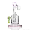 Hookahs Glass Bong Dab Rigs Alien Eyes Recycler Pipe Beaker black blue green Oil Rig 14mm Female Joint Banger Water