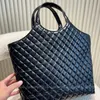icare totes luxuries designers women bag Vintage 7A Quality Handbags Leather Rhombus denim Luxurys Large Capacity tote bags Shoulder Shopping Quilted Texture