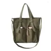 Kvällspåsar 2022 Spring Autum väska vattentät stor kapacitet Tote Women's Shoppers Simple Fashion dragkedja handväskor axel