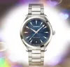 Top Model Men Simple Lumious Dial Watch 41mm rostfritt st￥l B￤lte Fashion Casure Clock Man Auto Date Luxury Quartz Arrow Pins Noble and Elegant Wristwatch