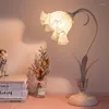 Lampy stołowe lampa do sypialni dekoracje różowe łóżko kwiatowe po stronie salonu kinkiet odcień świąteczne ozdoby świąteczne