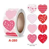 Present Wrap 500st 1 tum Festival Love Heart Stickers Happy Valentine's Day Box Taggar Candy Handbag Envelope Seal Label Decor