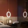 Lampes suspendues modernes LED anneau cuisine restaurant lumières luminaire chambre suspendu rond décoration éclairage nordique minimaliste