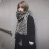 scarfs designer Fashionable leopard print wool scarf for women in winter thickened warm shawl dual-use cashmere scarf PFE7