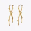 Stud Earrings ENFASHION Thistle Thorn Hoop Set For Women Gold Color Fashion Jewelry Pendientes Piercing Earings E221398