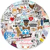 50Pcs Cartoon Veterinary Sticker Pet Hospital Vet Graffiti Stickers for DIY Luggage Laptop Skateboard Motorcycle Bicycle Stickers