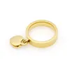 Nuevo llega anillo de titanio 316L anillos en forma de corazón chapados en oro letra T anillo femenino de doble corazón para mujer regalo de promesa para mujer