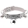 Juguete sexual juguetes masajeador masajeador bondage Bdsm Collar Bell Cosplay Real cuero Bondage gargantilla rojo rosa collar juguetes para mujeres OIHU 0ALH SF6U