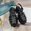 Designer Mousse Caoutchouc Sandales Chunky Léger Monolith Sandales Chaussures De Plage Pour Femmes Plateforme Talons Sandale Pantoufles Bleu Clair Noir Blanc
