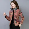 Ethnic Clothing Floral Warm Cheongsam Top Mandarin Collar Tang Suit Womens Tops And Blouses 2022 Oriental Chinese Style Women 11707