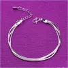 Charm armband kvinnor nya 925 sterling sliver armband handkläder mode charm hängande anklets armband smycken valentiner dag gif dhkjv