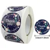 Jewelry Pouches 3.8cm Round Luminous Glow In The Dark Thank You Sticker Self-adhesive Sealed Label Gift Box Decoration Small Bussiness