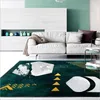 Tapis européen abstrait vert foncé gris or géométrique tapis tapis pour salon chambre doux grande taille