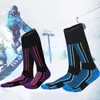 Calzini sportivi Ski termici addensare calze a caldo delle gambe da esterno est