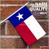 Flagi banerowe Flagi Banner Texas State Mini Flag Hand Hand Mała miniaturowa samotna gwiazda TX na patyku Odporne na żywe kolory 5x8 cali dhrot