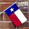 Banner Flags Banner Flags Texas State Mini Flag Hand Håller liten miniatyr TX Lone Star på Stick Fade Resistenta Vivid Colors 5x8 Inch Dhrot