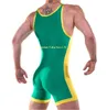 الرجال المفرد المفرد أزياء Catsuit Costumes Gym Training Wrestling Singlets Mens Mens رفع الأثقال