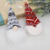 Dekoracje świąteczne 2pcs/4PCS Cartoon Biała broda Santa Doll Decoration Zestaw Dom Home Xmas Rok Decor Tree Pendants Ornament