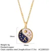 Pendant Necklaces Fashion Star Moon Necklace For Women Girl Jewelry Evil Blue Eye Gold Color Sun Stainless Steel Chain