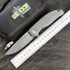 Groene doorn Stellar TC4 Titanium handgreep VG10 Blade Outdoor Portable Camping Hunting Praktisch vouwen fruitmes EDC Tool