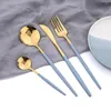 Conjuntos de talheres zoseil 24pcs Conjunto de utensílios de jantar de aço inoxidável Faca de faca de faca de faca de talheres de talheres de talheres de talheres