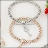 Catena a maglie Ciondolo con ciondolo a forma di ciondolo Bracciali Braccialetti Donna Strati Braccialetti color oro per donna Punk Pseras Gioielli Regali Drop Del Dhekr