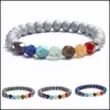 Charm Bracelets Natural Irregar Stone Bracelet For Women Colorf 7 Chakra Bracelets Bangles Fashion Accessories Q304Fz Drop Delivery 2 Dh46C