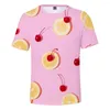 Męskie koszulki Hip Hop Summer Men/Women Top Shirt HARAJUKU Fruit Truskawkowe druk Punk T-shirt 2022 Casual dla kobiet