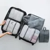 DUFFEL TAGS 7PCS Travel waterdichte verpakking Compressiekleding opbergtas inzetkas set bagage organizer zakkubus