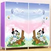 Kleidung Lagerung Kreative Cartoon Staubdicht Schuh Schrank Zweireihig Große Kapazität Schuhe Rack DIY Kombination Organizer Regal