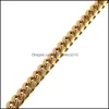 Chains 14K Yellow Gold Plated Mens Heavy Miami Cuban Chain Necklace 217 R2 Drop Delivery 2022 Jewelry Necklaces Pendants Dhaug