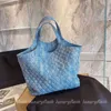 icare totes luxuries designers women bag Vintage 7A Quality Handbags Leather Rhombus denim Luxurys Large Capacity tote bags Shoulder Shopping Quilted Texture