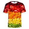 T-shirt da uomo Hip Hop Summer MEN/Women Top Shirt Harajuku T-shirt punk con stampa fragola frutta 2022 Casual per donna