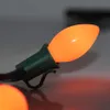 25パックC7クリスマス交換用LED電球屋外パティオストリングライト用の透明オレンジ色のクリスマスライトC7/E12 CANDELABRAベース5ワット