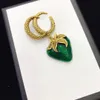 Fashion jewelry Strawberry earrings Luxury designer pendant brooch ladies party gift With box
